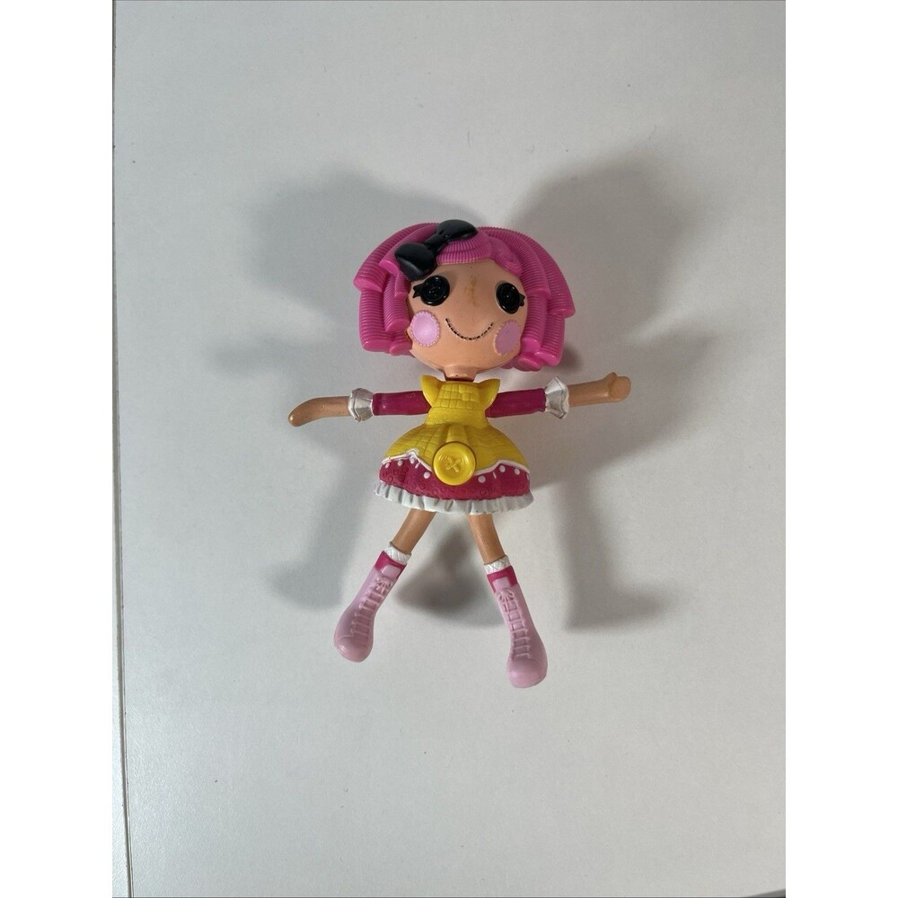 Lalaloopsy Mini 4in Doll Figure Pink Curly Hair Plastic 1pc No Box